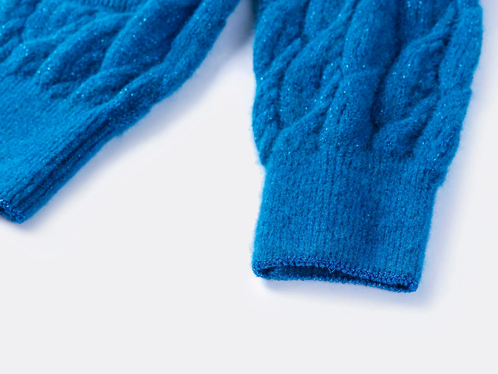 EP YAYING Alpaca Wool Twisted Cable-knit Cardigan