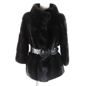 Fendi Mink Silk No-collar Jacket Women