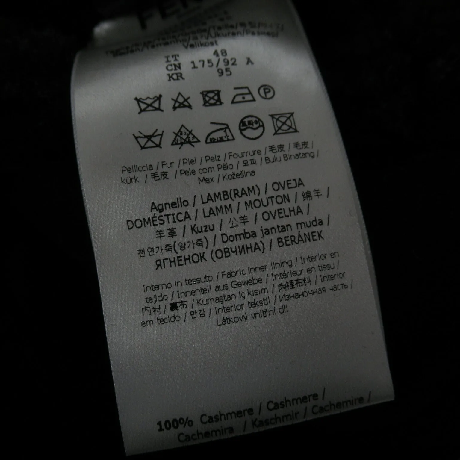 Fendi Sheepskin FF Logo Zip-Up Jacket