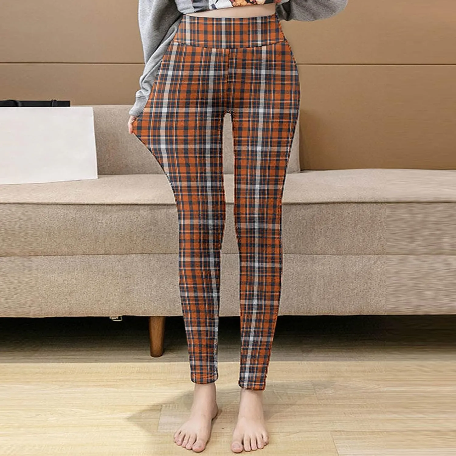 Fleece Lined Leggings for Women Thermal Pants High Waist Tummy Control Stretchy Warm Winter Tights Plus Size Sherpa