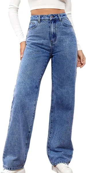 High Waisted Wide Leg Jeans for Women Stretch Denim Pants Casual Pants Trousers Comfy Jean Pants Loose Work Pants