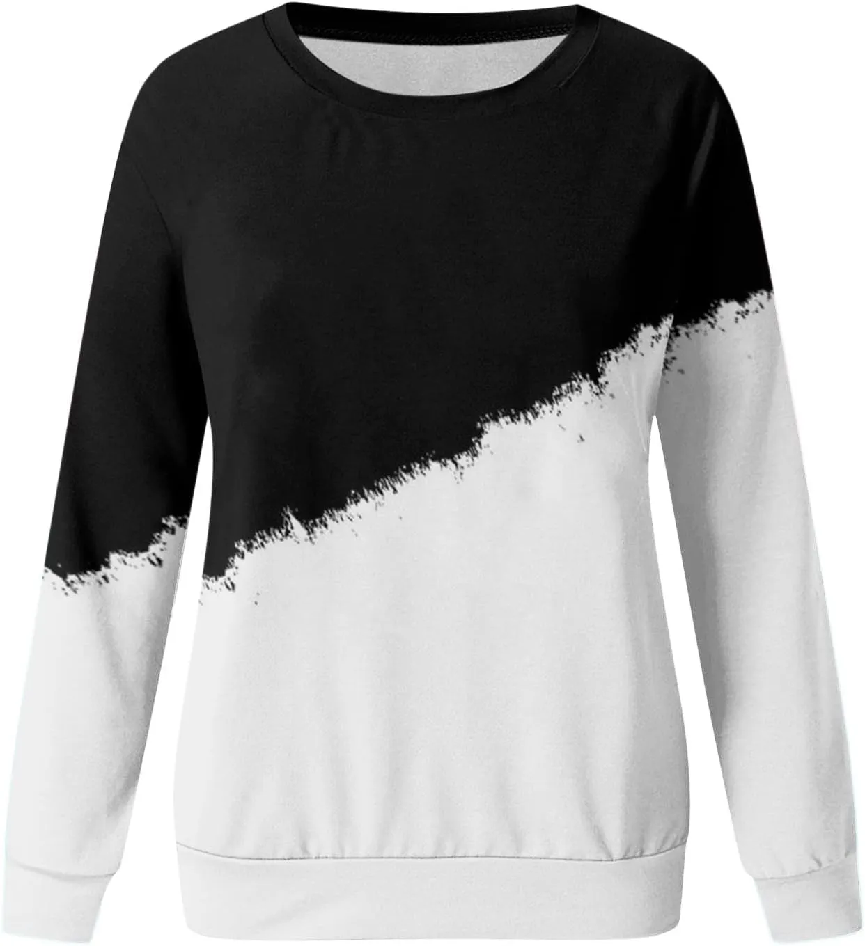 LCMTWX Womens Long Sleeve Pullover Tops Long Sleeve Top Cute Pullover Loose Version Pullover Sweater Casual Pullover Top