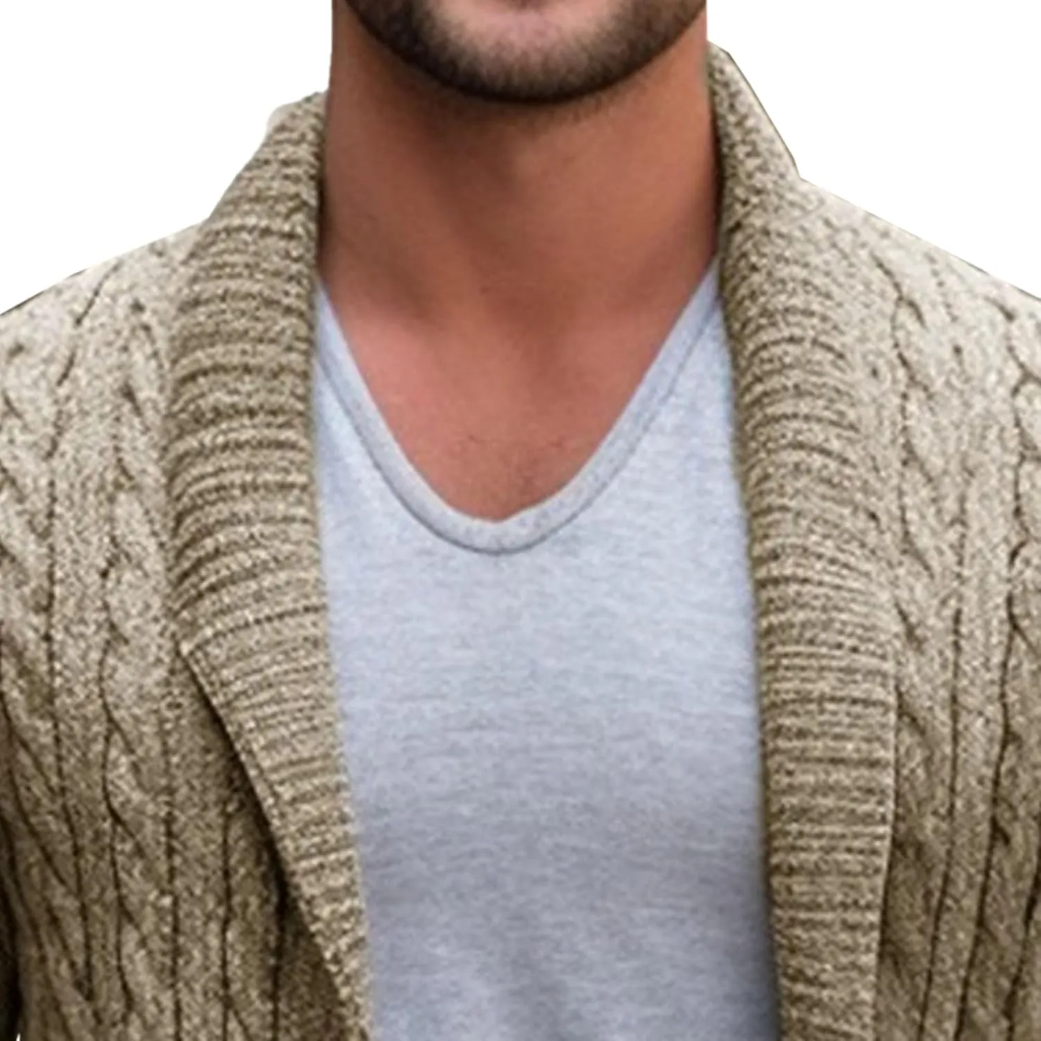 Mens Shawl Collar Long Sweaters Buttons Shawl Collar Casual Warm Winter Coat Long Sleeve Button Down Sweaters For Men