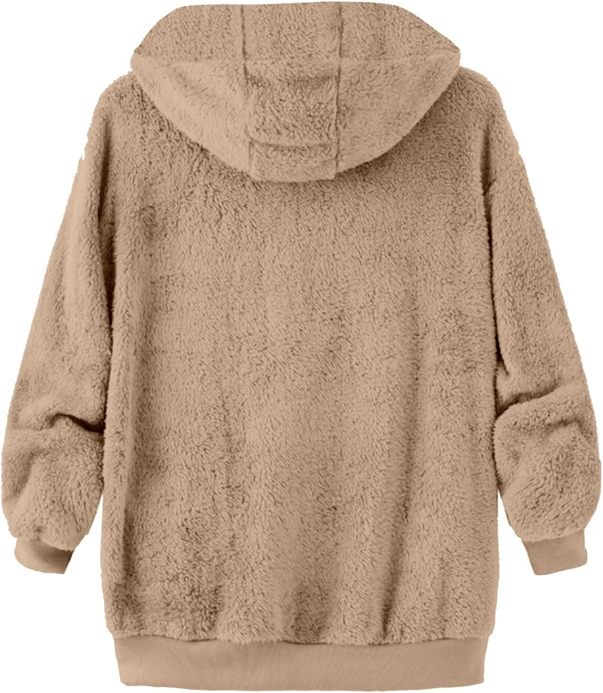 Men's Sherpa Lined Jacket Warm Double-Sided Fleece Coat Zip Up Hooded Thick Jacket Fall Winter Casual Soft Outerwear