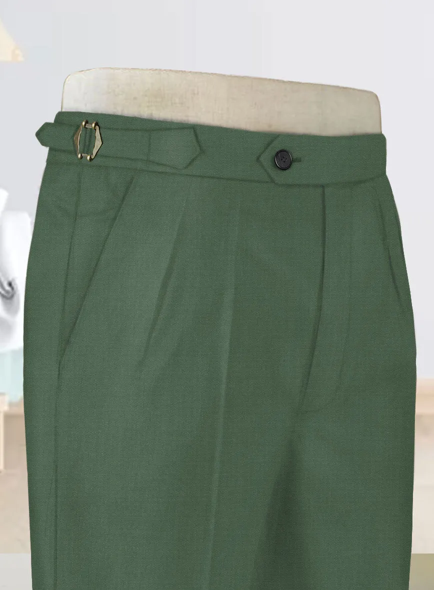Napolean Moss Green Wool Highland Trousers