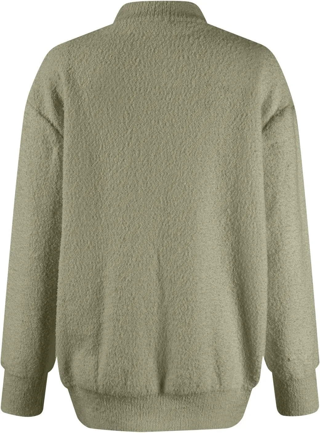 Oversized Sweaters for Women Crewneck Chunky Knit Sweater Fall Trendy Long Sleeve Fuzzy Fleece Pullover Sweaters