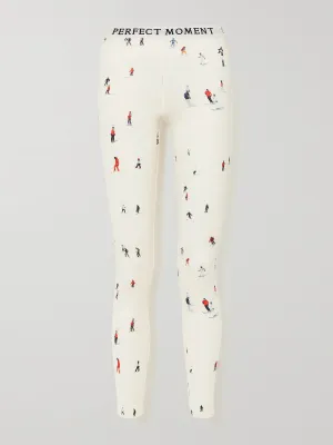 Printed stretch-jersey leggings