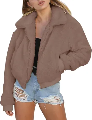 QWENTMTNTY Winter Coats for Women Long Length Down Faux Fur Jacket Crop Puffer Jacket Pink Jacket Long Flannel Jacket Women