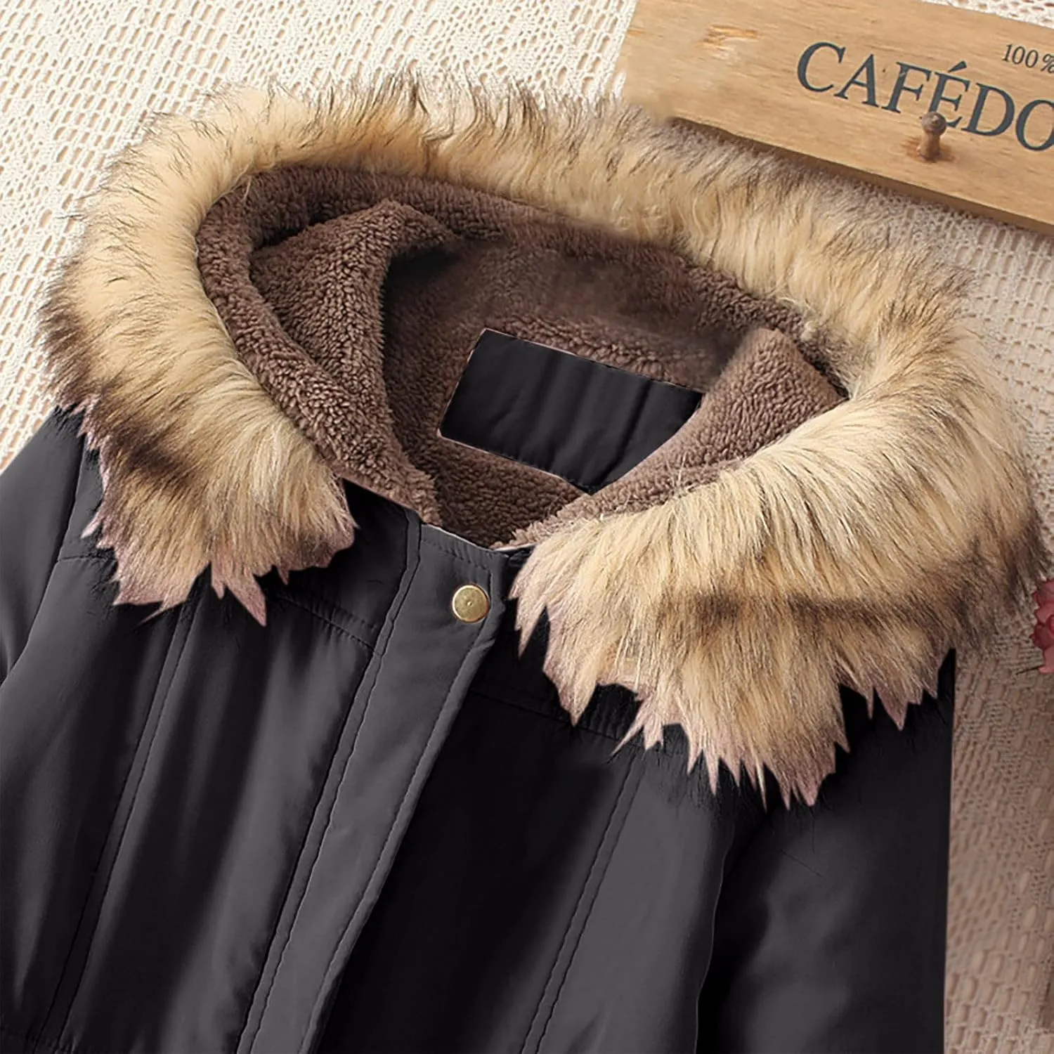 Winter Coats for Women Fashion Warm Quilted Jacket Casual Slim Hooded Long Sleeve Drawstring Padded Coat 2024 Outfits