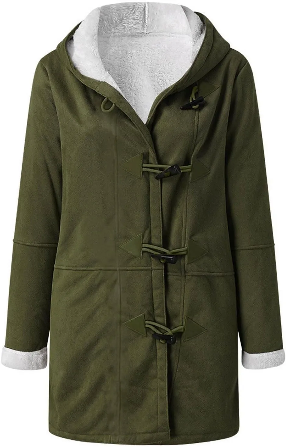 Winter Coats for Women Plus Size Fleece Lined Jackets Oversized Hooded Parka Peacoats Winter Warm Outerwear