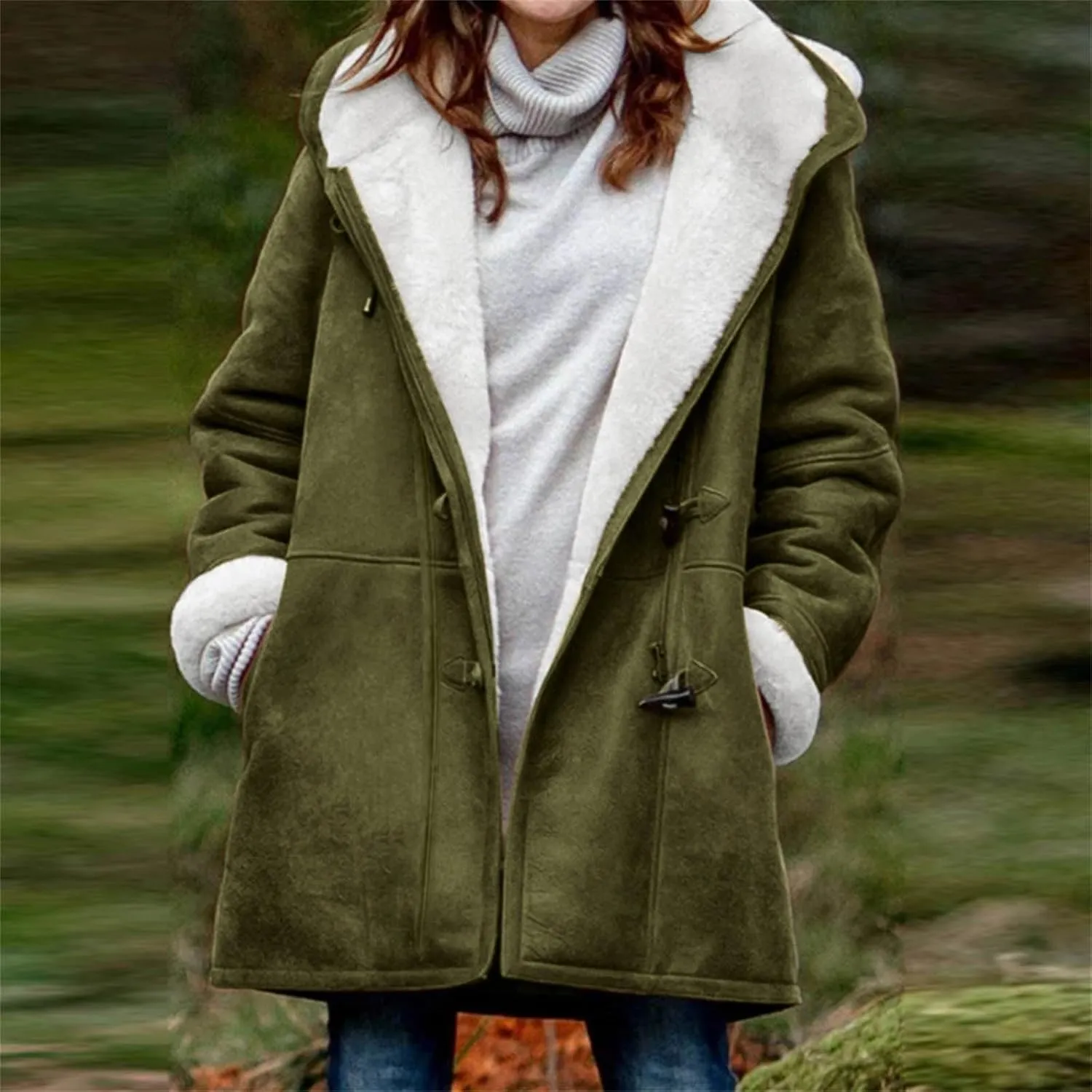 Winter Coats for Women Plus Size Fleece Lined Jackets Oversized Hooded Parka Peacoats Winter Warm Outerwear