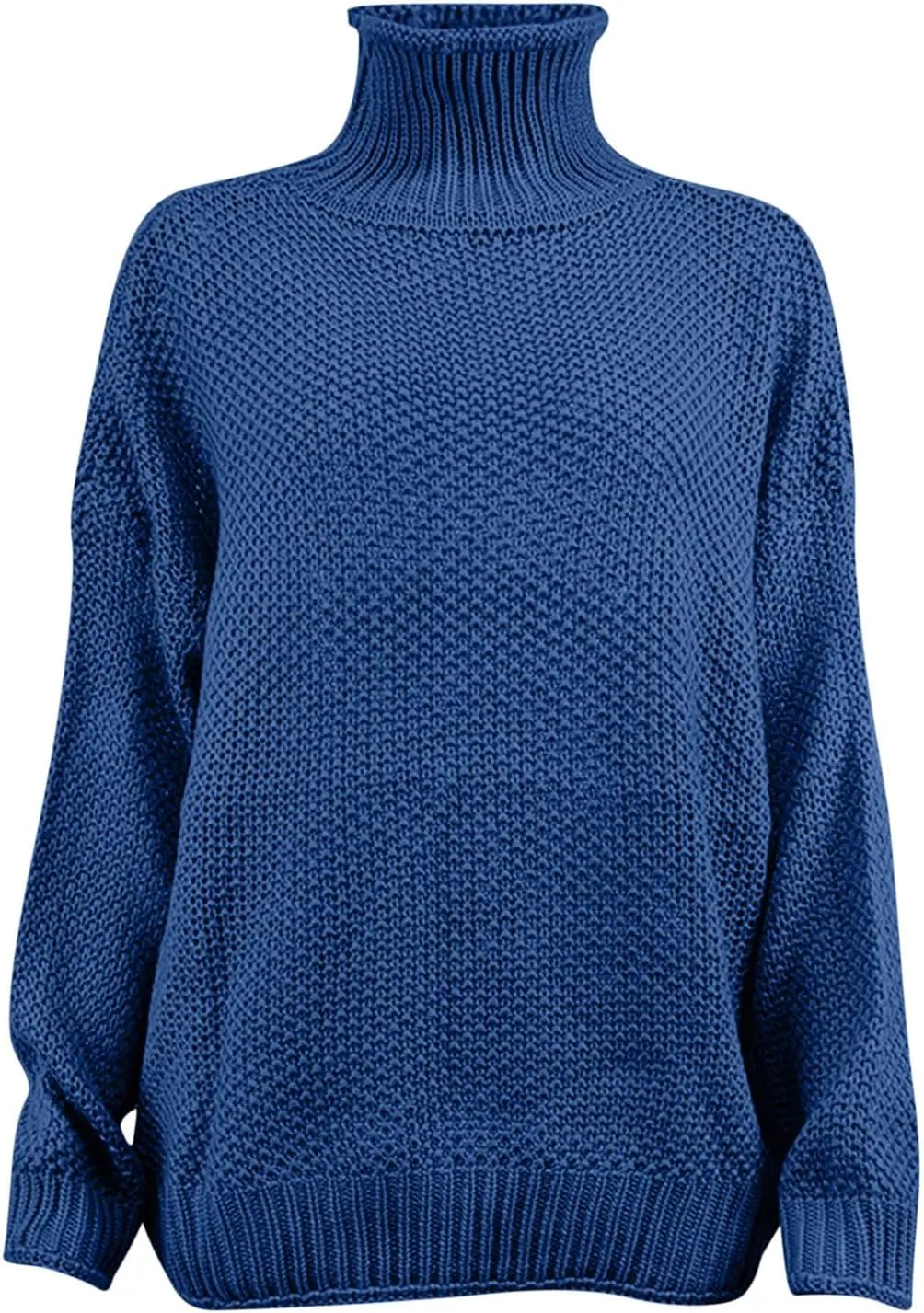 Women's 2025 Turtleneck Balloon Sleeve Sweater Trendy Oversized Chunky Knitted Pullover Knitwear Knitted Jumper Tops