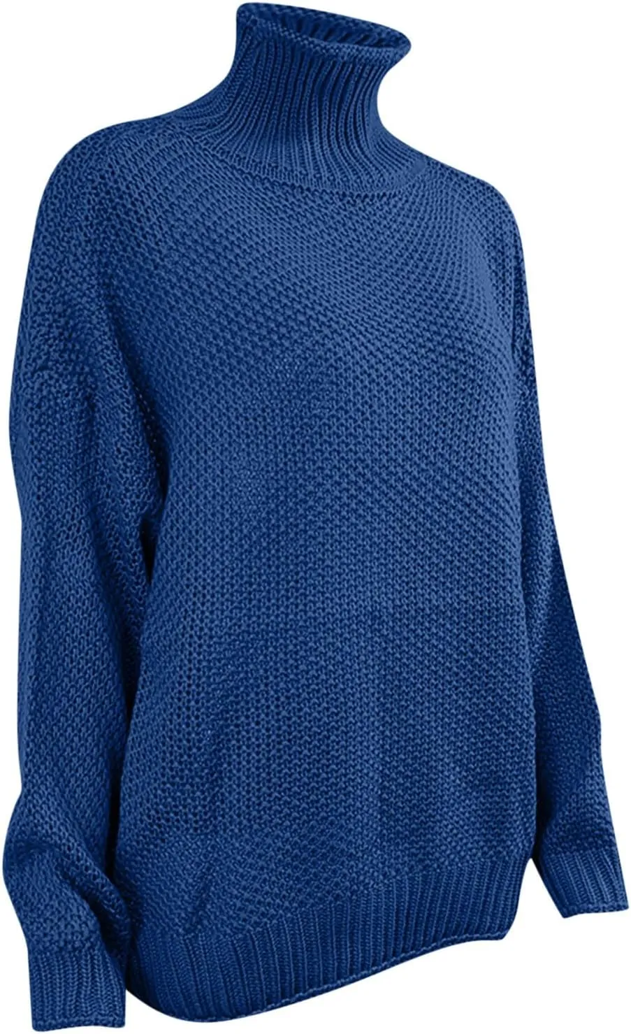 Women's 2025 Turtleneck Balloon Sleeve Sweater Trendy Oversized Chunky Knitted Pullover Knitwear Knitted Jumper Tops